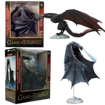 ZZOOI 2023 Hot Game Of Thrones Frost Wyrm Viserion Black Dragon Movable Action Figure Model Toys Desk Decor Gift For Friends