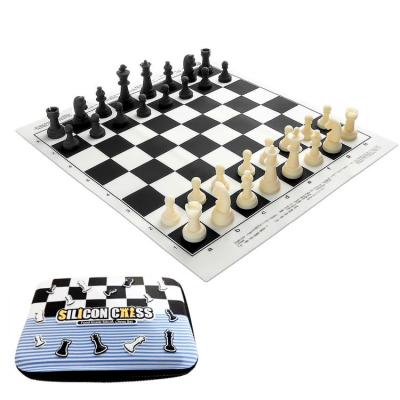 Travel Chess Set Portable Chess Board Game Sets Chess Board Educational Toys with Game Pieces Storage Bag for Kids And Adults typical