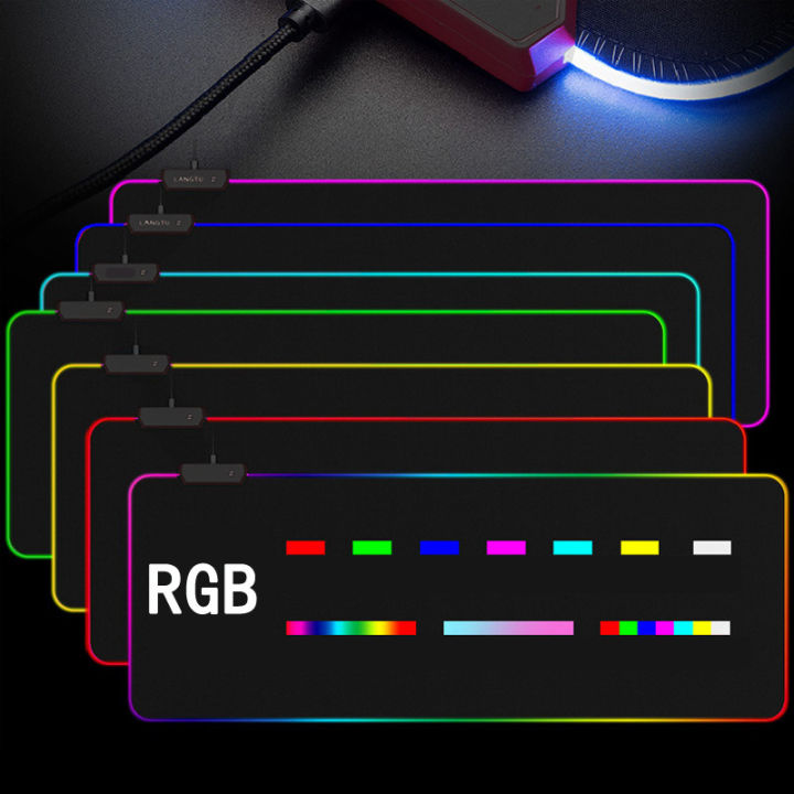 จุดเรืองแสง-rgb-แผ่นรองเมาส์เรืองแสง-symphony-เกม-led-พรมยางขอบล็อคหนา