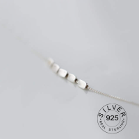 【Factory-direct】 Gift Pop Dainty 925 Sterling Silver Beans Charm Necklace Short | Love Simplism Sterling-Silver-Jewelry Modern Boho