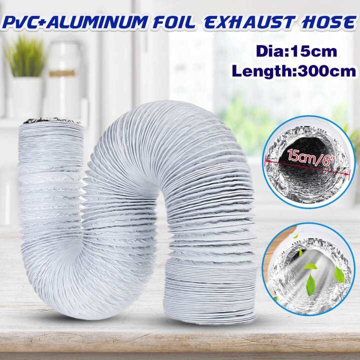 150Mm Air Conditioner Exhaust Pipe Vent Hose Flexible Outlet Portable