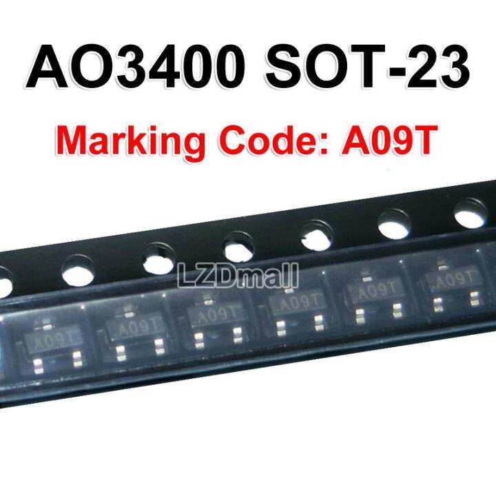100pcs AO3400A SOT-23 AO3400 SOT23 N-Channel 30V 5.7A (Ta) 1.4W (Ta ...