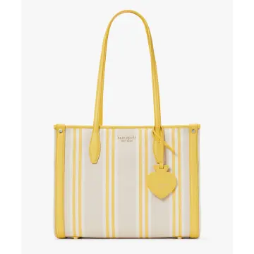 Kate Spade Tote Bags Singapore Promo Code - Blue Multicolor Spade Flower  Jacquard Stripe Market Medium Womens