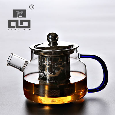 TANGPIN heat-resistant glass teapot with infuser kettle for flower tea pot glass tea set