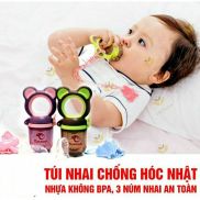 Rẻ Vô Địch Túi nhai silicotne ăn dặm chống hóc Kichilachi Kichi cho bé