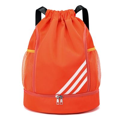 Sports Gym Backpack Portable Travel Bag for Fitness Yoga Swim Waterproof Basketball, Black
