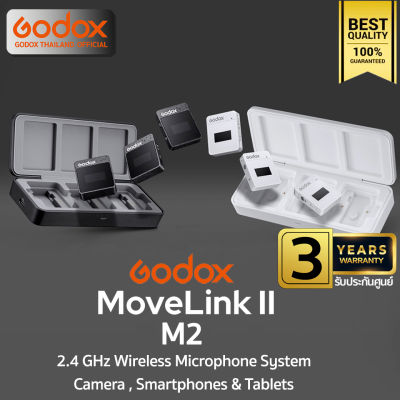 Godox Microphone MoveLink II M2 ,Wireless Microphone 2.4GHz สำหรับ Camera Smartphone & Tablets -รับประกันศูนย์ Godox 3ปี