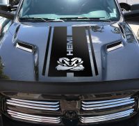 For Dodge Ram 1500 2500 3500 Rebel Mopar Hood Decal Cut Vinyl Stripes Graphic