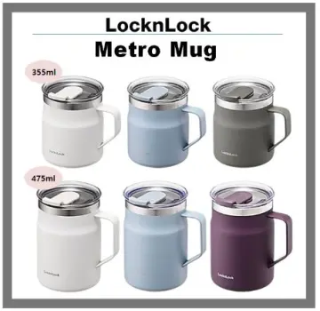 LocknLock Metro Two Way Tumbler Handle Cup Water Bottle Stainless