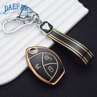 lujie 2 3 Buttons Gold Edge TPU Car Shell Alarm Cobra for Renault Logan for Toyota Malaysia Truguard VG Remote Key Cover Case Holder