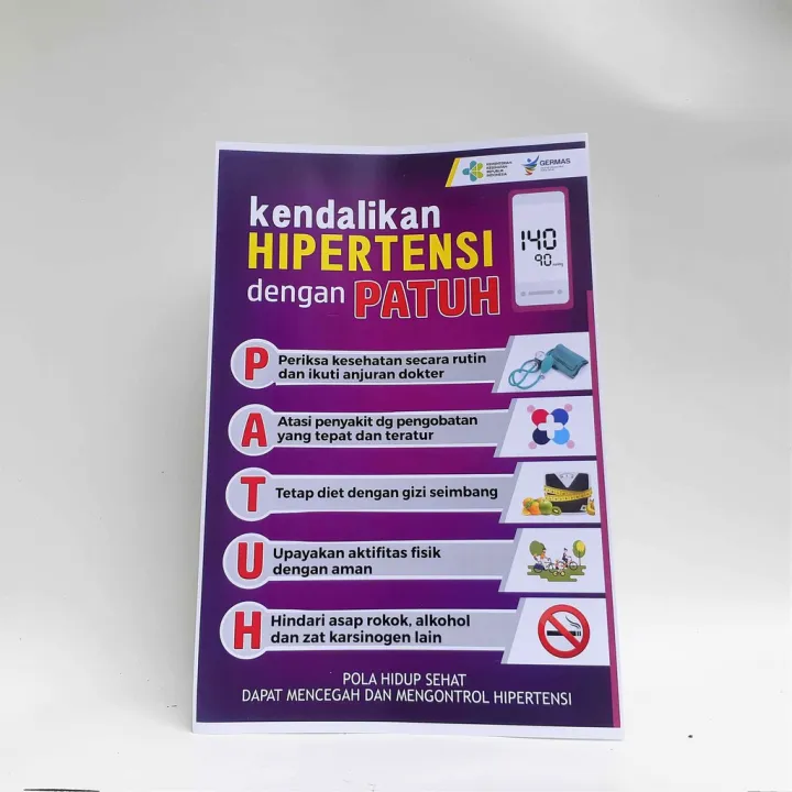 Poster Kendalikan Hipertensi Dengan Patuh Lazada Indonesia