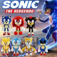 30ซม. Sonic The Hedgehog Shadow Amy Rose Knuckle Tail ตุ๊กตาตุ๊กตาตุ๊กตาของเล่น Soft Gift Plush ของเล่นการ์ตูน Plushie A4P1