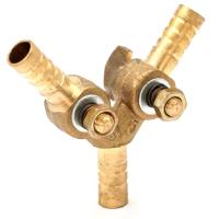 8mm 10mm Hose Barbed Y 3 Ways Brass Shut Off Valve Gas Valve For Fuel Air Gas Natural Gas Plumbing Valves