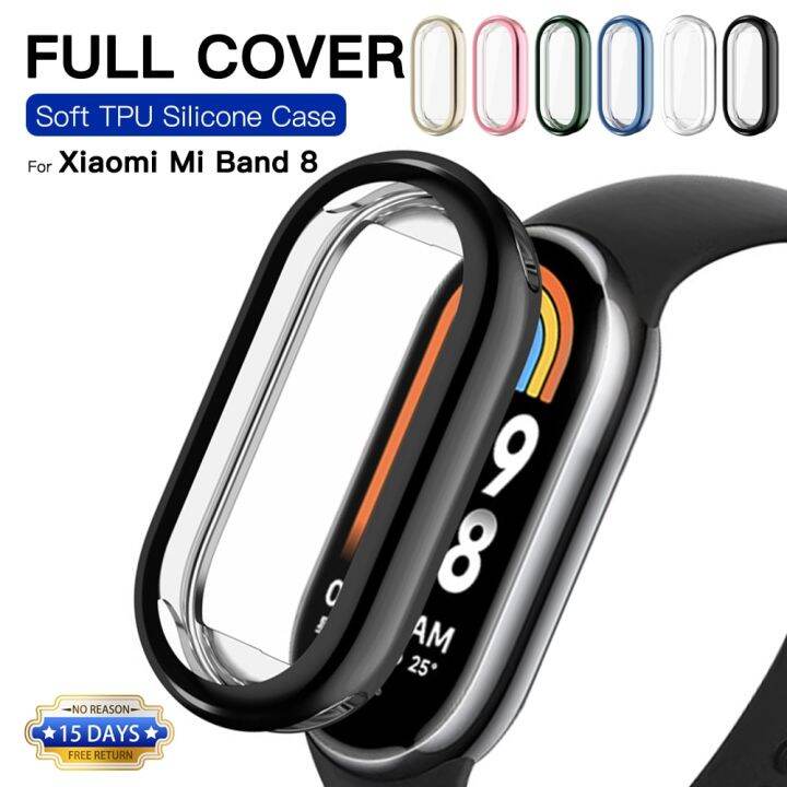 ฝาครอบป้องกันนิ่ม-tpu-สำหรับ-mi-band-8เคสหุ้มกันกระแทกปกป้องหน้าจอเต็มรูปแบบสำหรับ-mi-band-8สมาร์ทวอท์ช