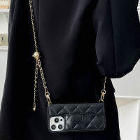 Fashion2023Crossbody ปรับเชือกเส้นเล็กกรณีศัพท์สำหรับ 14พลัส13 12 11 Pro Max กระเป๋าสตางค์ช่องเสียบการ์ดผู้ถือหนังรวมทุกอย่างปก