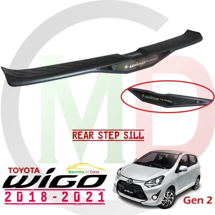 Toyota Wigo Rear Step Sill Guard Chrome Plated Pin Wheel Lazada Ph