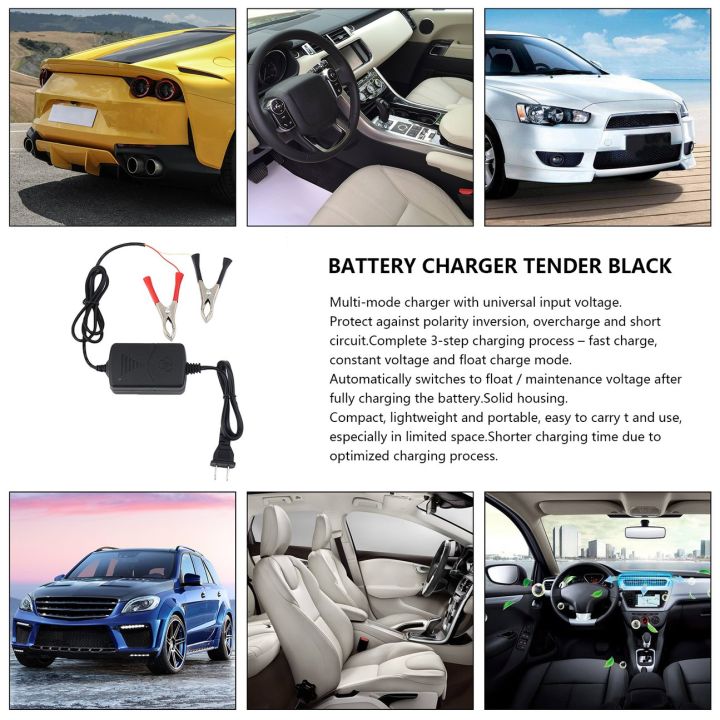 ผู้ขายที่ดีที่สุด-auto-car-charger-รถจักรยานยนต์-atv-dc12v-1a-15w-smart-fast-batery-charger
