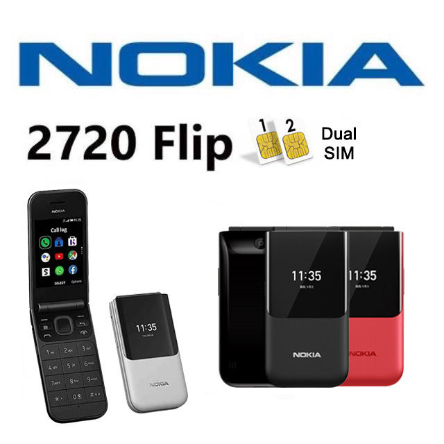 nokia-2720-โทรศัพท์พลิก-สองหน้าจอสองซิม-พร้อมกล้อง-และ-วิทยุ-fm-เมนูภาษาไทย