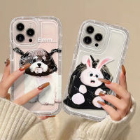 เคสโทรศัพท์มือถือ ซิลิโคนนุ่ม TPU ใส กันกระแทก ลายกระต่ายน่ารัก สําหรับ IPhone 14 13 11 12 Pro XS Max X XR 7 8 Plus