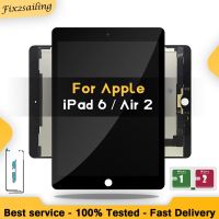 【YF】 9.7  Lcds For Apple Ipad Air 2 ipad 6 A1567 A1566 Lcd Touch Screen Digitizer Panel Assembly Complete  Adhesive