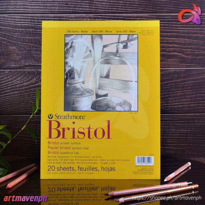 Strathmore 300 Series Bristol Paper Drawing Pad Smooth or Vellum
