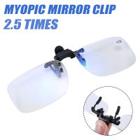 Mayitr New Clip On Flip Up Magnifying Glasses Spectacles 2.5x Magnification Magnifiers