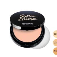 Sivanna Colors Super Cover Highest Wear Pact Two Way Cake 10g HF201 แป้งพัฟ สิวันนา แป้งผสมรองพื้น ซีเวียน่า แป้งพัฟหน้าเด้ง กันน้ำ กันเหงื่อ แป้งคุมมัน