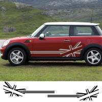 2021 Car Sticker Mini Cooper R56 R57 R58 R50 R52 R53 R59 R61 R60 F60 F55 F56 F54 Flag Style Side Stripe Decals Accessories 2pcs