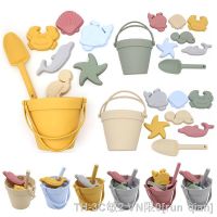 hot【DT】✉☎  Silicone Beach for Kids Sandbox Set Outdoor Shovel Kettle Tray Animals Game