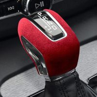 Suede Wrap Gear Shift Knob ABS Trim Protect Cover Sticker For Volvo V60 V90 S60 S90 XC60 XC90 2017 2018 2019 2020 Accessories