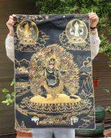 36Quot; จิตรกรรมลายพระธิเบตปักผ้าไหมทิเบต Clothmahakala Wrathful เทพ