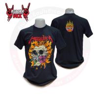 H เสื้อวง METALLICA ลิขสิทธิ์แท้100 เสื้อยืดคอกลมผ้าฝ้าย