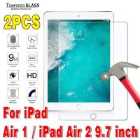 2Pcs Tablet Tempered Glass Screen Protector Cover for IPad Air 1 A1474 A1475 A1476/Air 2 9.7 Inch A1566 A1567 Coverage Screen