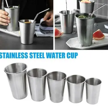 1PC Stainless Steel Beer Cups Wine Cups Coffee Tumbler Tea Milk Mugs Home  30ml/70ml/180ml/320ml Portable Metal Water Cups