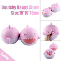 FUN 15cm Pink Lovely Happy Shark Scented Slow Rising Toys Collection Slow Rising Stress Reliever Squishy Toys Set