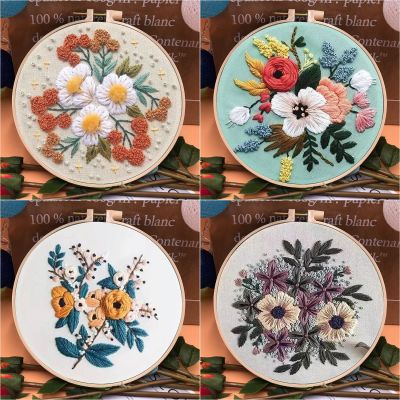 【CC】▧┋⊕  Embroidery Needlework Set for Pattern Printed Sewing Painting