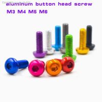 ┅ 10pcs aluminum button head screw M3 M4 M5 M6 colourful Aluminum hex socket pan round head screw