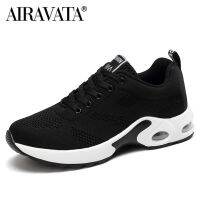 Womens Fashion Air Cushion Sports Running Flat Soft Bottom Sneaker Mesh Breathable Casual Shoes