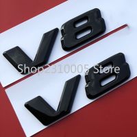 NEW 2017 Flat Letters V8 Emblem Badge for Mercedes Benz V8 Biturbo Fender Logo Car Styling Nameplate Sticker Replacement Accessory