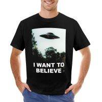 I Want To Believe T-Shirt Oversized T Shirts Anime Summer Top Mens Graphic T-Shirts Anime