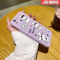 เคส JIUMOO สำหรับ OPPO เคส A59 F1s การ์ตูนน่ารักนิ่มแฟชั่นกระต่ายเคสโทรศัพท์ซิลิโคนลายขอบสี่เหลี่ยมดีไซน์ใหม่เคสกันกระแทกคลุมทั้งหมดเคสป้องกันเลนส์กล้อง