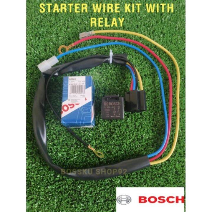 STARTER WIRE KIT WITH RELAY BOSCH 12V PROTON SAGA 12V, WIRA, WAJA, GEN