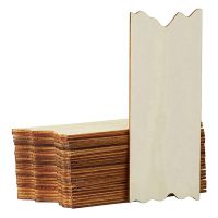 60Pcs Unfinished Wood Signs Rectangle Wood Plaque Wood Pieces Ornaments with Jagged Edge for DIY Crafts Supplies