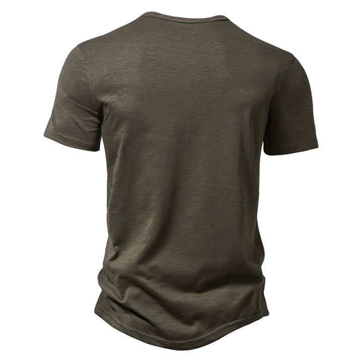 เสื้อยืดแขนสั้นสำหรับผู้ชายสำหรับผู้ชายคุณภาพสูงฤดูร้อนเสื้อยืดสีทึบลำลองคอโปโลมีปกแบบมี-s-2xl-ไซส์ใหญ่