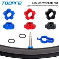 【CW】 Toopre Mountain Bike French Valve American Mouth Rim Conversion Sleeve Bicycle Rim Nut Air Nozzle Valve Core Nut