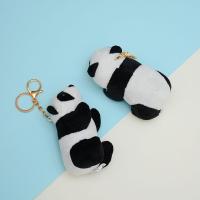 Cute Sichuan Chengdu Leaning Bear Cat Pendant Plush Little Doll Bag Accessories Car Key Ring Schoolbag Pendant