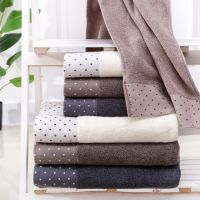 [COD] Cotton bath towel out of stock plain supermarket 32 shares can be customized company logo gift dot