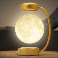 3D LED Moon Night Light ไร้สายแม่เหล็กลอยหมุนลอยโคมไฟสำหรับโรงเรียน Office Bookshop Home Decoration
