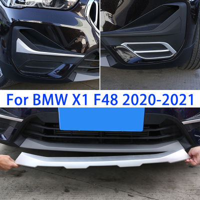 2021ABS Chrome Bumper Guard Plate Front Fog Lamp Grille Decoration Frame Exterior Modification Accessories For BMW X1 F48 2020-2021
