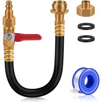 RV Winterizing Kit Sprinkler Blowout Adapter,with Blow Shut Off Valve-12Inch Air Compressor Kit Quick Connect